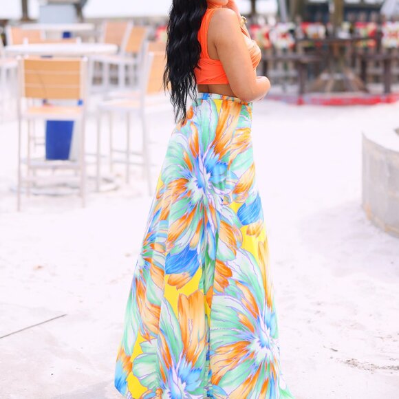 Summer Two Piece And Cover Up Sheer Skirt Set New With Tags - Picture 7 of 8